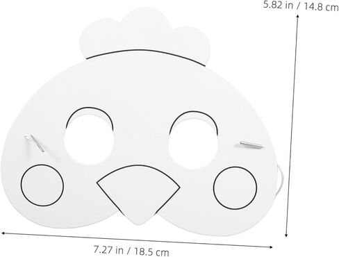 12pcs Blank Animal Masks for Projects Paintable Chick Masks for Boys and Girls for Coloring and Creative Activities in Saudi Arabia