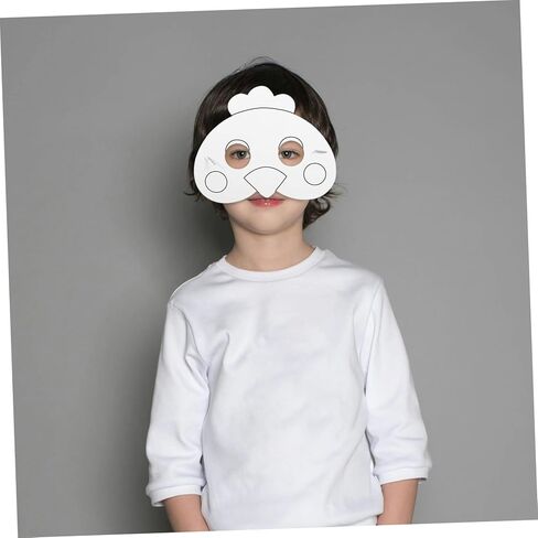 12pcs Blank Animal Masks for Projects Paintable Chick Masks for Boys and Girls for Coloring and Creative Activities in Saudi Arabia