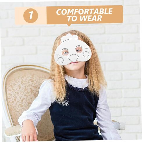 12pcs Blank Animal Masks for Projects Paintable Chick Masks for Boys and Girls for Coloring and Creative Activities in Saudi Arabia