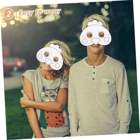 12pcs Blank Animal Masks for Projects Paintable Chick Masks for Boys and Girls for Coloring and Creative Activities in Saudi Arabia