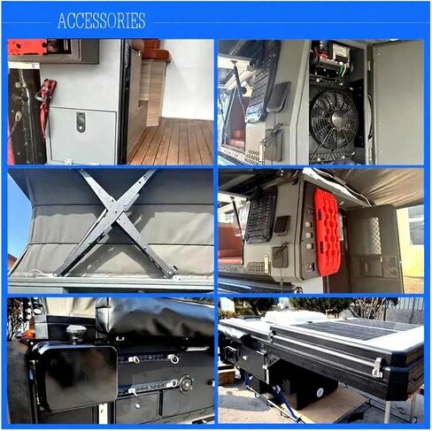 for Truck Bed Topper Aluminum Canopy Camper Compatible with F150 Hard Camper Shell Pickup Compatible with Toyata Tacoma Camper Trailer with Rack Compatible with Hilux in Kuwait