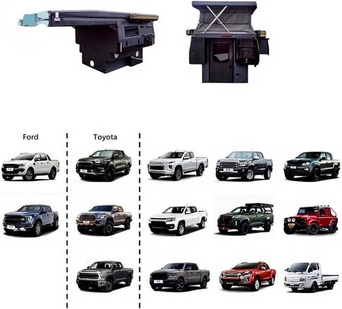 for Truck Bed Topper Aluminum Canopy Camper Compatible with F150 Hard Camper Shell Pickup Compatible with Toyata Tacoma Camper Trailer with Rack Compatible with Hilux in Kuwait