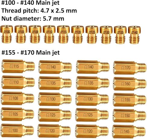 40 قطعة مجموعة نفاثة المكربن لـ Keihin PWK CVK PE OKO Carb KOSO Polini KO Jet Kit يستبدل SCL-2018090001-ZH-T-01 SCL-2018090003-ZH-T-01 SCL-2018090002-ZH-T-01 SCL-2018090002-ZH-T-02 in Kuwait