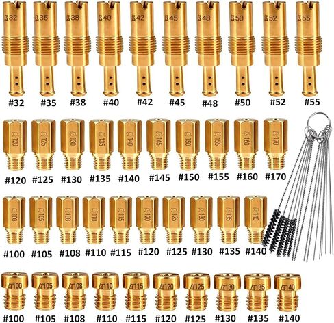 40 قطعة مجموعة نفاثة المكربن لـ Keihin PWK CVK PE OKO Carb KOSO Polini KO Jet Kit يستبدل SCL-2018090001-ZH-T-01 SCL-2018090003-ZH-T-01 SCL-2018090002-ZH-T-01 SCL-2018090002-ZH-T-02 in Kuwait
