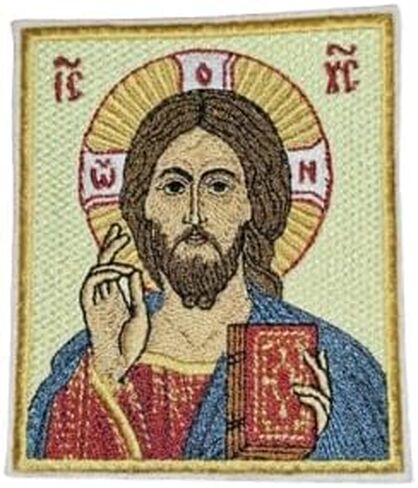 3.5x4 The Lord Almighty Jesus Christ Pantocrator Orthodox Embroidered Pocket Icon or Patch in Saudi Arabia