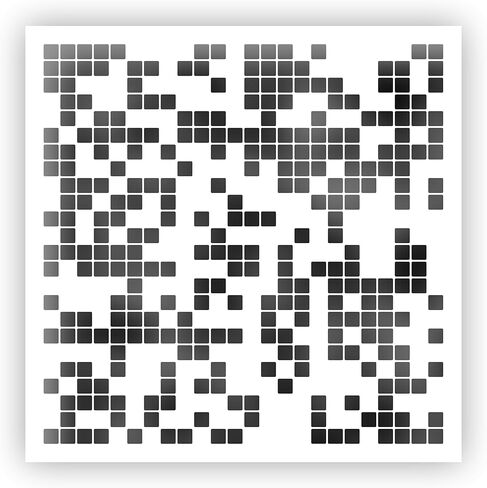Squares Pattern #8 Pixels Stencil - Choose a Size (30"x30") - Laser-Cut Reusable Plastic in Saudi Arabia