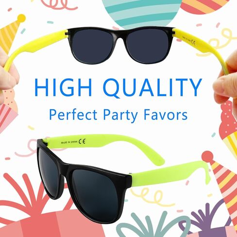 Bulk Sunglasses 64 Pack 16 Colors Neon Sunglasses with UV Protection for Party Favors,Party Toys, Great Gift，Goody Bag Favors，Beach Pool Birthday Party Supplies for Adults and Kids in Kuwait