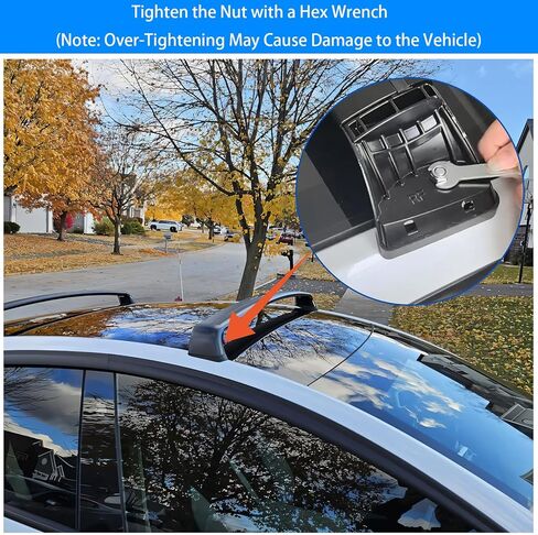 2025-2026 Tesla Model y Juniper Roof Rack Cross Bars 2 قطعة مجموعة رف الأمتعة الثقيلة 550 رطل سعة نظام حامل البضائع على السطح لرف الكاياك رف الدراجة على السطح حامل الأمتعة جسم من الألومنيوم in Kuwait