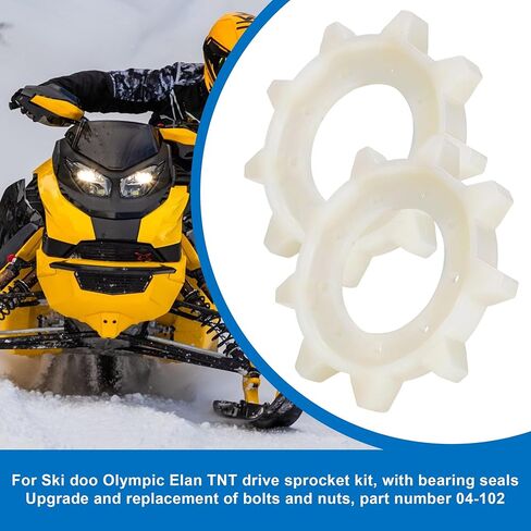 مجموعة ضرس محرك Ski-doo Olympic Elan TNT مع أختام محامل ومسامير وصواميل، ترقية بديلة للجزء #04-102 in Kuwait