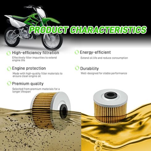 طقم استبدال فلتر الزيت لـ Kawasaki KLX110 KLX110L KLX/110/110 LAN110 AN112 BR125 Z125 Pro/Edition/SE Fury 125R مع دراجة نارية سوزوكي DR-Z110 in Kuwait