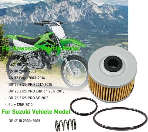 طقم استبدال فلتر الزيت لـ Kawasaki KLX110 KLX110L KLX/110/110 LAN110 AN112 BR125 Z125 Pro/Edition/SE Fury 125R مع دراجة نارية سوزوكي DR-Z110 in Kuwait