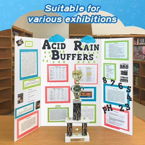 VinTS 36" x 48" 2 Pack Large Trifold Poster Board, White Corrugated Project Display Boards for Science Fair, School Projects,Photo Displays in Saudi Arabia