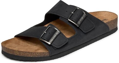 Skechers USA Men's mens Leather Two Strap Open Toe Sandals in Saudi Arabia