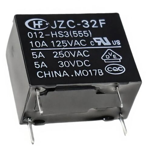 JZC-32F-012-HS3 12V PCB Relay SPST-NO 10A 4 Pin مختوم من خلال الفتحة، رقم الجزء البديل JZC-32F/012-HS3(555) in Saudi Arabia