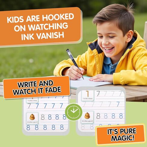 Magic Grooved Writing Practice, Tiny Thinkers Reusable Indented Handwriting Practice for Kids 3-5, Your Little Explorer Writing Tracetrek Workbooks Children Set Age 6-8 for Preschool & Kindergarten in Kuwait