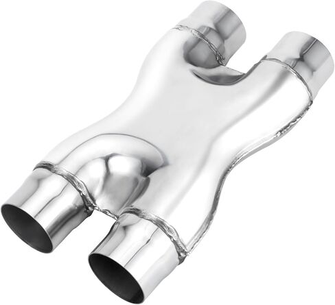 LCGP Universal 2.5 بوصة داخل/خارج أنبوب X متقاطع بطول 12 بوصة ماسورة عادم من الفولاذ المقاوم للصدأ in Kuwait