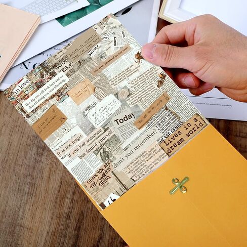 20 حزمة من مظاريف مانيلا مقاس 6 × 9 بوصة، مظاريف بمشبك أصفر مع مغلف مانيلا قابل للطباعة بختم صمغي للرسائل البريدية الآمنة والمستندات وبطاقات الدعوة in Kuwait