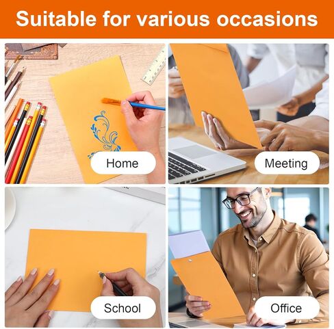 20 حزمة من مظاريف مانيلا مقاس 6 × 9 بوصة، مظاريف بمشبك أصفر مع مغلف مانيلا قابل للطباعة بختم صمغي للرسائل البريدية الآمنة والمستندات وبطاقات الدعوة in Kuwait