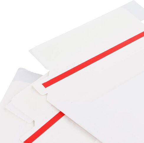 SINJEUN 200 Pack Rigid Mailers, 250 gsm Self Seal White Cardboard Envelopes, Stay Flat Envelopes for Files, Photos, Pictures, Papers in Saudi Arabia