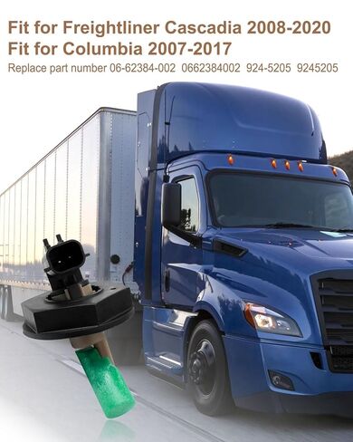 Coolant Level Sensor Compatible with Freightliner Cascadia 2008-2020 Columbia 2007-2017, Coolant Fluid Level Sensor Replace 06-62384-002, 066238402, 924-5205, 9245205 in Saudi Arabia