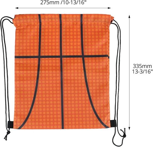 QWORK Small Sport Drawstring Bags - 12 Pack Basketball Style Foldable Polyester Backpacks with Adjustable Straps Candy Bag - 10 x 12 Inch in Saudi Arabia