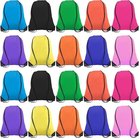 20 Pcs Drawstring Backpacks,Drawstring Bags Cinch Bag,Draw String Backpacks Bulk,Draw String Bag for Women Men Sports Gym Traveling(10 Colors) in Saudi Arabia