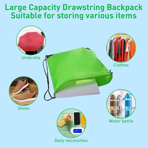 20 Pcs Drawstring Backpacks,Drawstring Bags Cinch Bag,Draw String Backpacks Bulk,Draw String Bag for Women Men Sports Gym Traveling(10 Colors) in Saudi Arabia