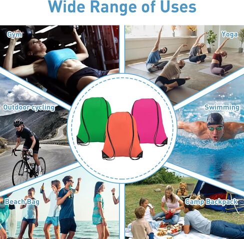 20 Pcs Drawstring Backpacks,Drawstring Bags Cinch Bag,Draw String Backpacks Bulk,Draw String Bag for Women Men Sports Gym Traveling(10 Colors) in Saudi Arabia