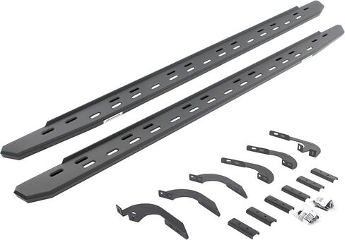 Go Rhino RB30 Slim Running Boards & Brackets | Cab Length, Galvanized Steel, Textured Black | 69643280SPC | Fits 2024 Toyota Tacoma Double Cab in Saudi Arabia