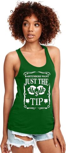 Funny Bartender Shirt, St Patricks Day Tank Top, Bartenders Want Just The Tip, Women's Tank Tops for St. Patrick's Day Irish in Saudi Arabia