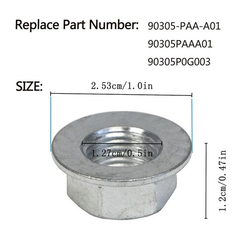 مضخة توجيه الطاقة بكرة الجوز 90305-PAA-A01 مناسبة لهوندا أكورد بايلوت ريدجلاين CRV سيفيك إليمنت أكورا MDX RDX TL RL استبدال 90305PAAA01 90305P0G003 معدن فضي 1 قطعة in Kuwait