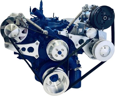 compatible with Big Block Ford 429 460 Serpentine Pulley Conversion Kit ALT AC 2 in Saudi Arabia