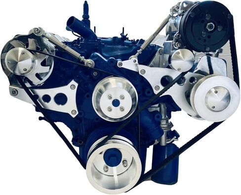 compatible with Big Block Ford 429 460 Serpentine Pulley Conversion Kit ALT AC 2 in Saudi Arabia