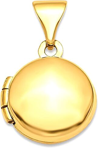 Jewelry Affairs 14k Yellow Gold Polished Domed 10mm Round Locket in Saudi Arabia