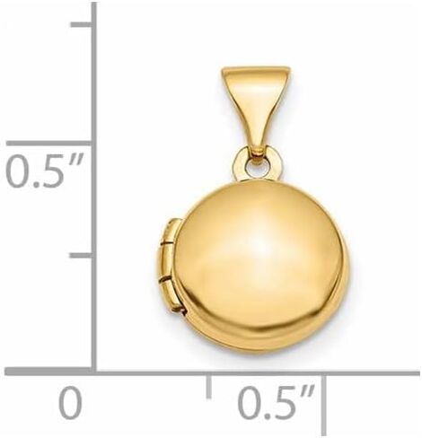 Jewelry Affairs 14k Yellow Gold Polished Domed 10mm Round Locket in Saudi Arabia