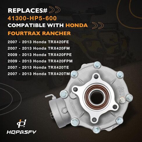 Rear Final Gear Differential Assembly Compatible with 2007-2013 Honda Fourtrax Rancher TRX420 in Kuwait