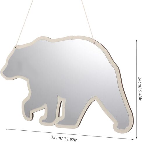 Cute Bear Shape Acrylic Decorative Mirror for Wall Hanging High Clarity Vanity Mirror for Bedroom and Nursery Space-Saving in Saudi Arabia