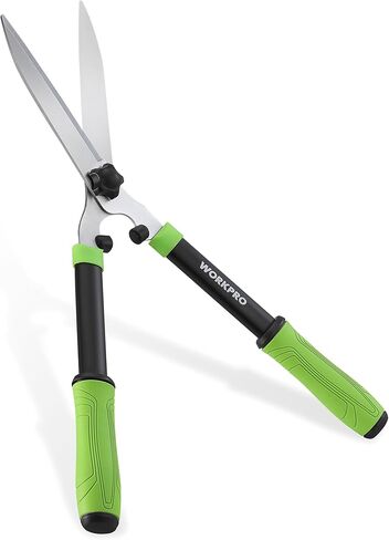 WORKPRO Hedge Shears, 23'' Manual Hedge Trimmers with Chrome Plated Steel Blade & Ergonomic Handle, Home Garden Pruner Hedge Clippers Perfect for Trimming Borders, Boxwood, and Tall Bushes in Saudi Arabia