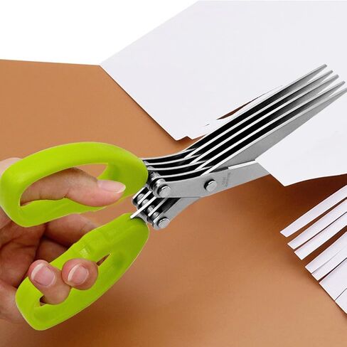 مقص تقطيع الورق اليدوي - جهاز تقطيع محمول لتقطيع المطبوعات إلى قصاصات غير قابلة للقراءة، أداة تخفيف الضغط، قطع الورق، البصل الأخضر، معجون الثوم، مساعد جيد للاستخدام المكتبي والمنزلي in Kuwait