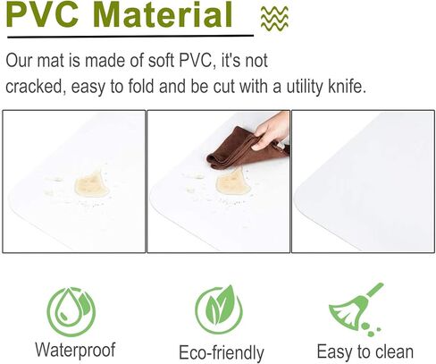 Transparent Waterproof Carpet Protector Mat, Clear Vinyl Plastic Hardwood Floor Protector, 24-144 inch Long(10" x 10") in Saudi Arabia