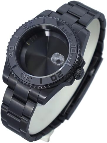 حافظة ساعة فاخرة من السيراميك الأسود PVD للغوص من زجاج الياقوت لحركة NH35/34/36/38 ETA2824 Miyota8215 in Kuwait