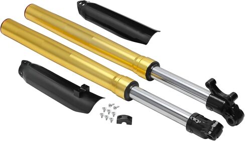 نظام تعليق شوكة أمامي مقلوب 580 مم 22.8 بوصة - صدمات 39/42 مم لدراجات الحفرة 70cc-125cc - يناسب CRF50، XR50، SDG، SSR، Apollo، Taotao، Coolster، Razor، محور 12 مم in Kuwait