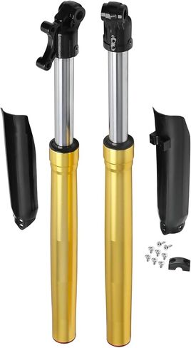 نظام تعليق شوكة أمامي مقلوب 580 مم 22.8 بوصة - صدمات 39/42 مم لدراجات الحفرة 70cc-125cc - يناسب CRF50، XR50، SDG، SSR، Apollo، Taotao، Coolster، Razor، محور 12 مم in Kuwait