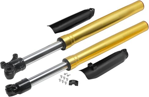 نظام تعليق شوكة أمامي مقلوب 580 مم 22.8 بوصة - صدمات 39/42 مم لدراجات الحفرة 70cc-125cc - يناسب CRF50، XR50، SDG، SSR، Apollo، Taotao، Coolster، Razor، محور 12 مم in Kuwait
