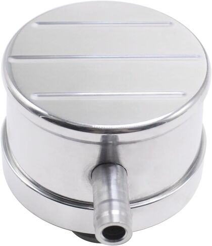 Polished Aluminum Push-in Breather w/PVC Tube - Ball Milled w/ 1" Neck Fits for Chevy Ford 350 SBC BBC in Saudi Arabia