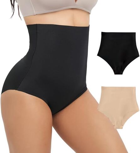 Women Seamless Hipster Underwear 2 PCS,Seamless Breathable Ladies Panties,High-Waisted and Butt-Lifting Shaping Panties in Saudi Arabia