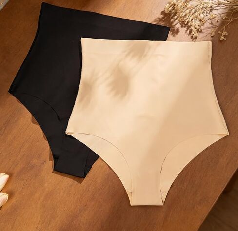 Women Seamless Hipster Underwear 2 PCS,Seamless Breathable Ladies Panties,High-Waisted and Butt-Lifting Shaping Panties in Saudi Arabia
