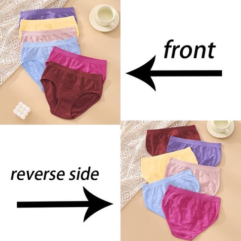 Women Seamless Hipster Underwear 6 Pack,Seamless Breathable Ladies Panties, No Show Panties Full Coverage Stretch Briefs in Saudi Arabia