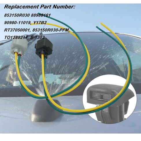 Windscreen Washer Pump & Fluid Level Sensor Connector Wiring Harness Pigtail Plug for Toyota Corolla, Highlander, Land Cruiser, RAV4, FJ Cruiser, Tacoma, Sienna, 4Runner, Camry in Saudi Arabia