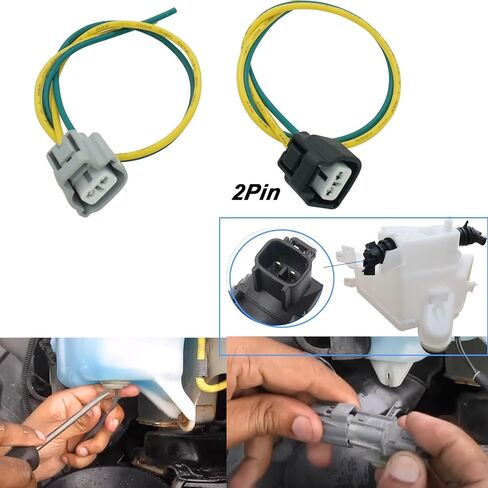 Windscreen Washer Pump & Fluid Level Sensor Connector Wiring Harness Pigtail Plug for Toyota Corolla, Highlander, Land Cruiser, RAV4, FJ Cruiser, Tacoma, Sienna, 4Runner, Camry in Saudi Arabia